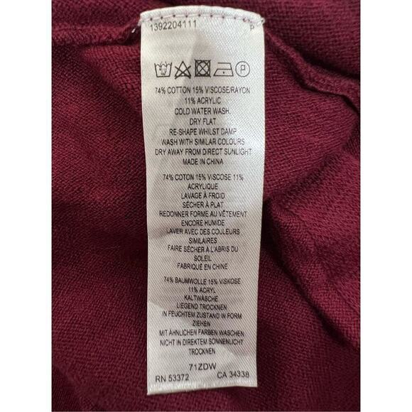 French Connection Women's Burgundy Red Knitted Fit & Flare Mini Dress Size S - Picture 6 of 6